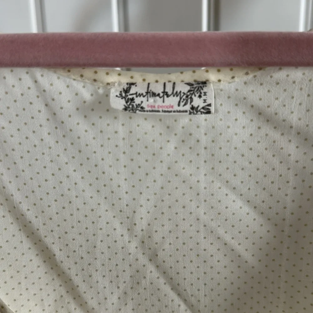 Intimately Free People Swing Lace Inset Tunic Cream Polka Dot - Picture 5 of 5